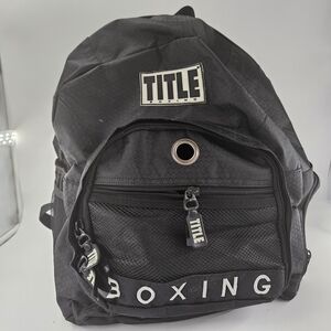 Title Boxing Club Sport Gear Gym Backpack Bag 15H x 8WInches BLACK